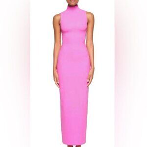 Elegant Pink Sleeveless Maxi Dress